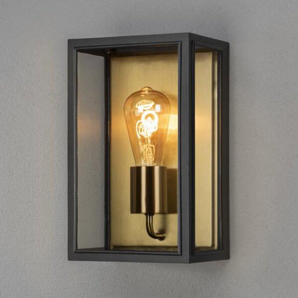 Konstsmide Aplică de exterior Carpi, negru, lățime 18 cm, reglabil, Negru, Metal, Modern, Felinar