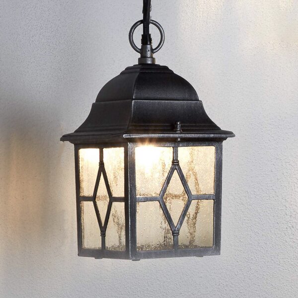 Searchlight Aplică de exterior Genoa cu sticlă plumb, Gri, Metal, Felinar