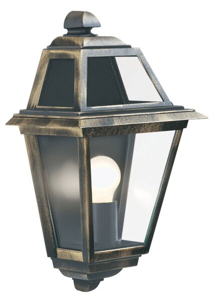 Searchlight Aplică de exterior New Orleans jumătate felinar, Bronz / Alamă Veche, Metal, Antichitate, Felinar
