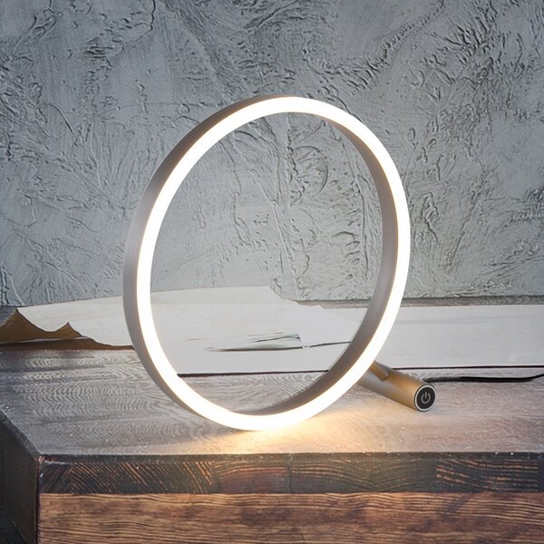 JUST LIGHT. GmbH Lampă de masă LED Ritus, aluminiu, reglabil, Metalic, Camera de zi / sufragerie, Metal, Modern