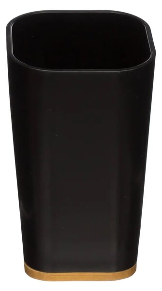 Set cana pentru periuta de dinti si savoniera NATUREO, negru