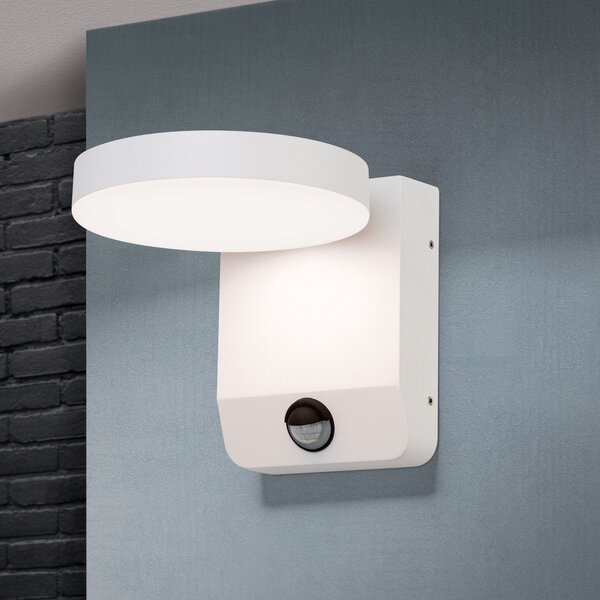 ORION Aplică LED de exterior Hendryk cu senzor, alb, Alb, Metal, Modern