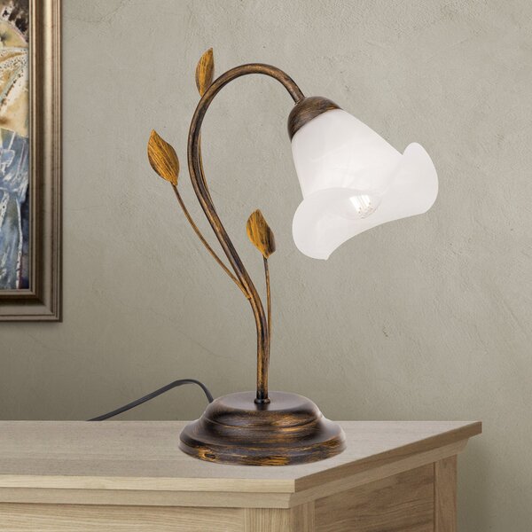 ORION Lampă de masă Sisi, stil florentine, antic, Bronz / Alamă Veche, Camera de zi / sufragerie, Metal, Florentin