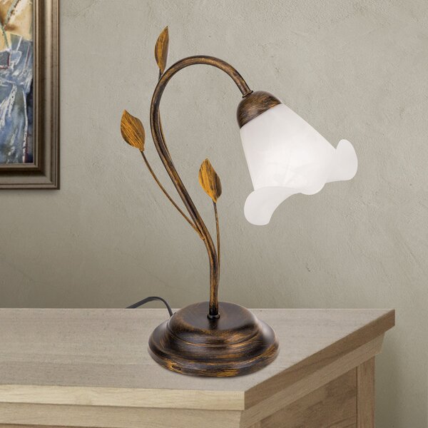 ORION Lampă de masă Sisi, stil florentine, antic, Bronz / Alamă Veche, Camera de zi / sufragerie, Metal, Florentin