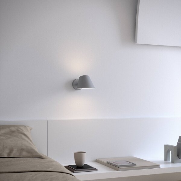 DFTP by Nordlux Aplică de perete Stay Short cu ștecher, gri, Gri, dormitor, Metal, Design
