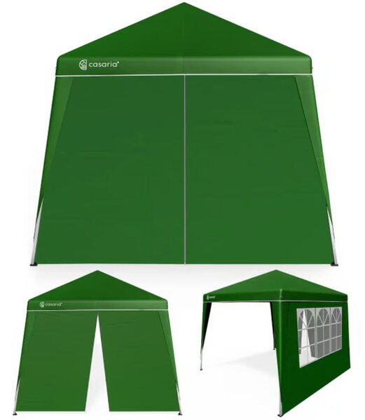 Pavilion / Cort de petrecere CAPRI PLUS cu 2 pereți laterali, 3×3 m, verde Casaria