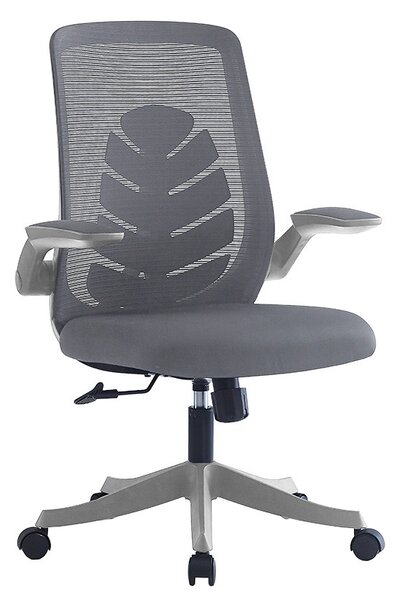 Scaun de birou Enrich cu plasa din material textil de culoare gri