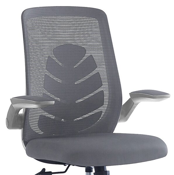 Scaun de birou Enrich cu plasa din material textil de culoare gri