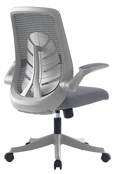 Scaun de birou Enrich cu plasa din material textil de culoare gri