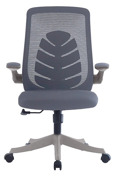 Scaun de birou Enrich cu plasa din material textil de culoare gri