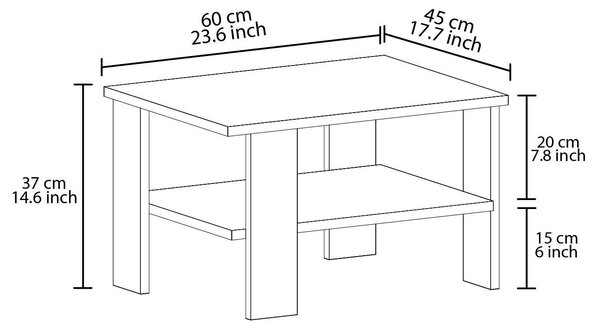Măsuță cafea Dual (alb). 1107981