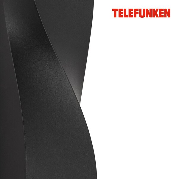 Telefunken Aplică LED de exterior Brügge up/down negru 4.000K, Negru, Metal, Modern, Perete unghiular
