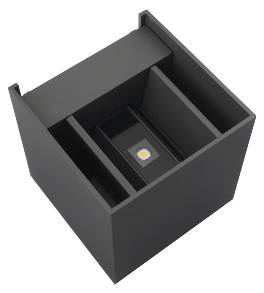 LCD Aplică LED de exterior 5080 up/down, grafit, Negru, Metal