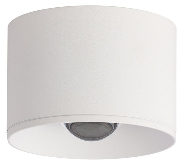 Zambelis Spot LED exterior pentru tavan S132, Ø 8 cm, alb nisipiu, Alb, Metal, Modern
