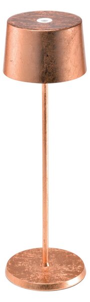 Zafferano Olivia 3K lampă de masă reîncărcabilă cupru, reglabil, Cupru, Camera de zi / sufragerie, Aluminiu, Modern