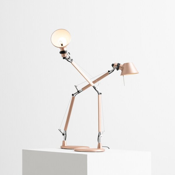 Artemide Tolomeo Micro lampă de masă, cupru, Cupru, Camera de zi / sufragerie, Aluminiu, Design