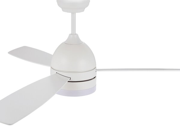 Beacon Lighting LED ventilator de tavan Vector DC motor liniștit 122 cm CCT, Alb, Camera de zi / sufragerie, Lemn, Modern