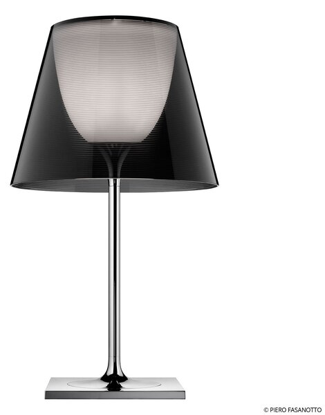 FLOS Lampa de masă KTribe T2, gri fumuriu, reglabil, Metalic, Camera de zi / sufragerie, Plastic, Design