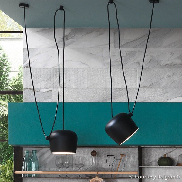 FLOS Aim Small lampă suspendată LED, negru, reglabil, Negru, Camera de zi / sufragerie, Metal, Design