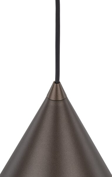 TK Lighting Lampă suspendată Cono, cu 1 bec, Ø 27 cm, culoare bronz, reglabil, Bronz / Alamă Veche, Camera de zi / sufragerie, Metal, Modern