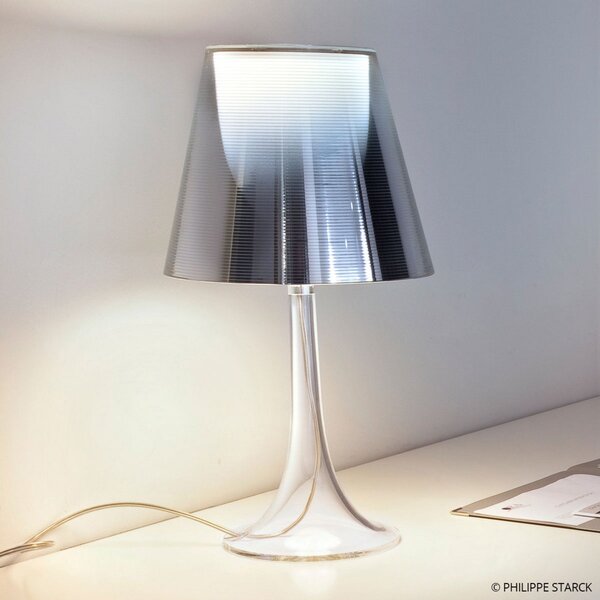 FLOS Miss K - Lampă de masă Philippe Starck, argintie, reglabil, Metalic, Camera de zi / sufragerie, Plastic, Design