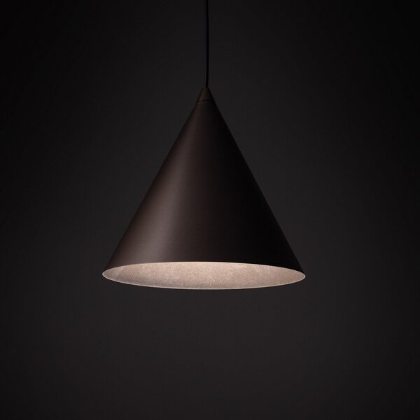 TK Lighting Lampă suspendată Cono, cu 1 bec, Ø 27 cm, culoare bronz, reglabil, Bronz / Alamă Veche, Camera de zi / sufragerie, Metal, Modern