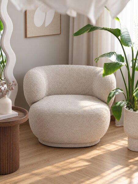 Fotoliu de relaxare Skindi - bouclé bej Catch Me 02