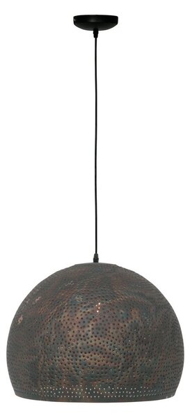 Freelight Lampă suspendată Fori, Ø 45 cm, maro, metal, reglabil, Maro / Rugină, Camera de zi / sufragerie, Metal