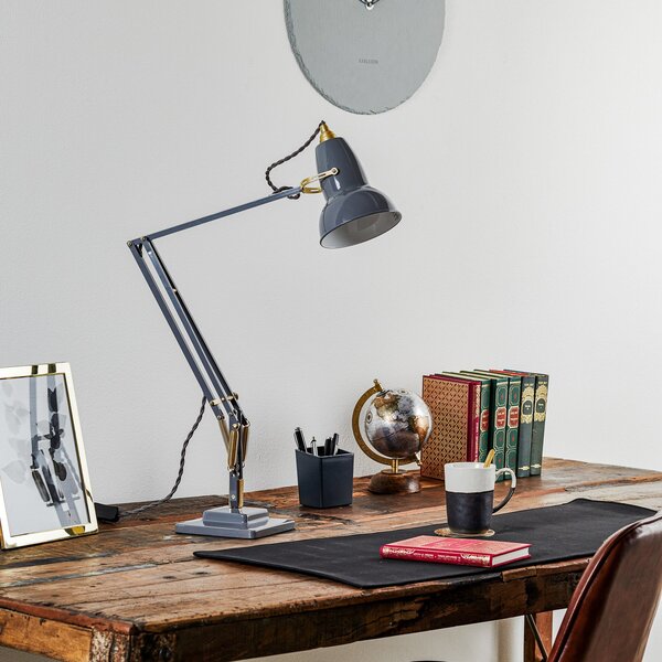 Lampă de masă Anglepoise, Original 1227 Brass, Gri, Studiu / Birou, Metal, Design industrial