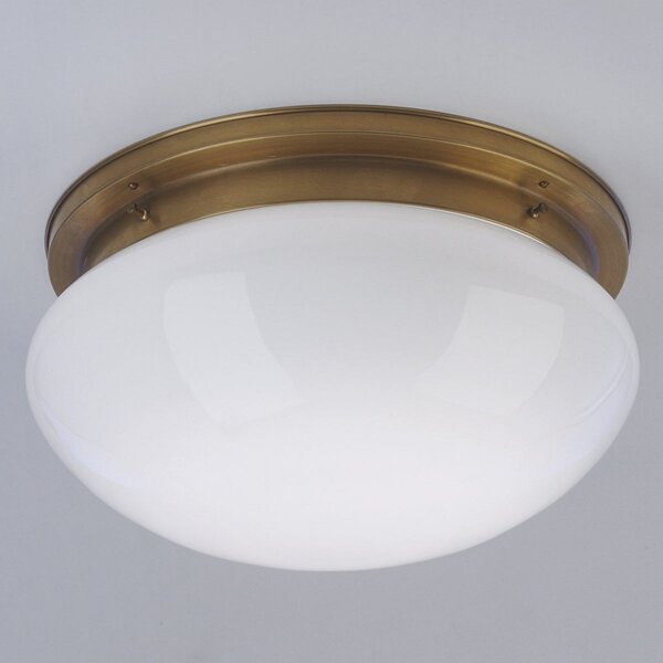 Berliner Messinglampen Harry plafonieră mare din alamă Ø 40 cm, reglabil, Auriu / Alamă, Camera de zi / sufragerie, Metal, Antichitate