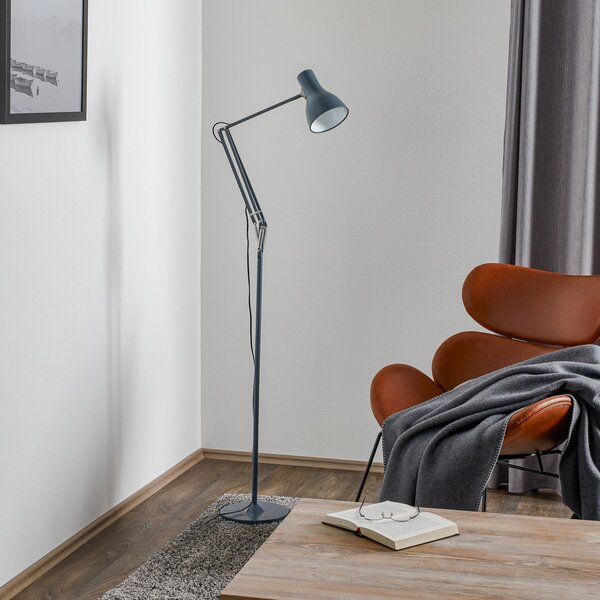 Lampadar Anglepoise, Type 75, Gri, Camera de zi, Metal, Design industrial