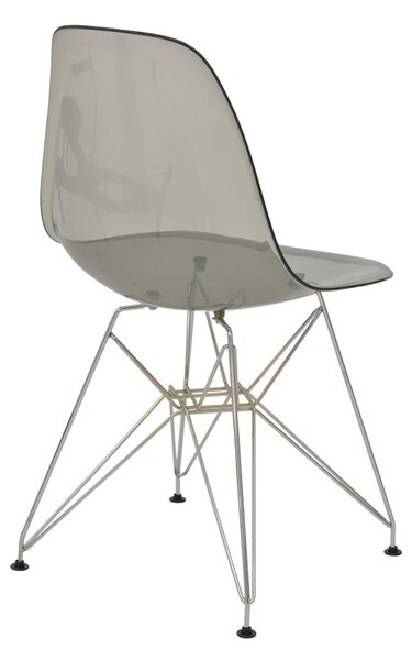 Scaun Adelle plastic PP pet gri-inox 46x55x81 cm