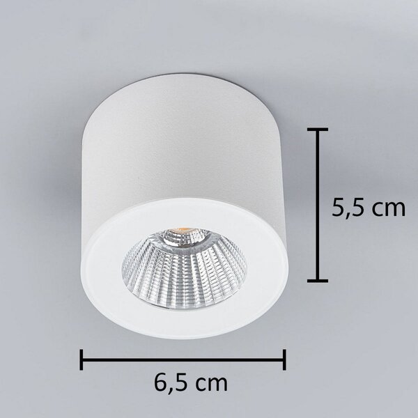 Helestra Oso LED plafonieră Oso, rotundă, alb mată, reglabil, Alb, Baie, Metal, Modern