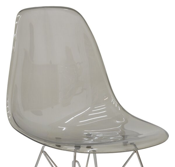 Scaun Adelle plastic PP pet gri-inox 46x55x81 cm