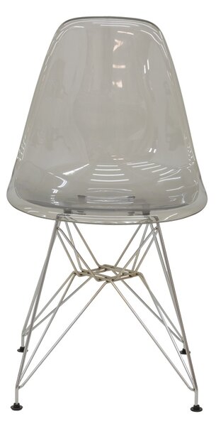 Scaun Adelle plastic PP pet gri-inox 46x55x81 cm