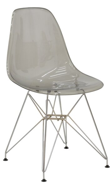 Scaun Adelle plastic PP pet gri-inox 46x55x81 cm
