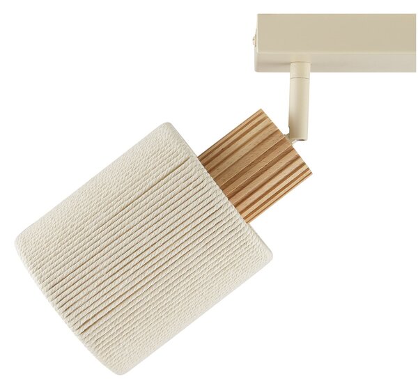 Brilliant Plafonieră Arlo, bej, din material textil, lungime 62 cm, cu 2 becuri, reglabil, Bej, Camera de zi / sufragerie, Țesătură / Textil, Modern
