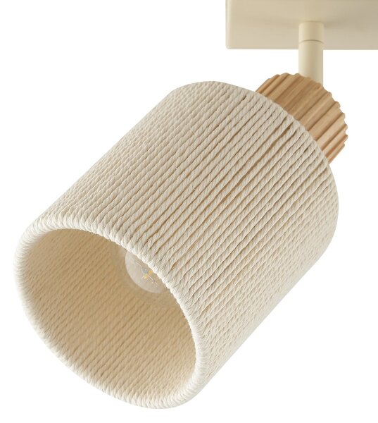 Brilliant Plafonieră Arlo, bej, din material textil, lungime 69 cm, cu 3 becuri, reglabil, Bej, Camera de zi / sufragerie, Țesătură / Textil, Modern
