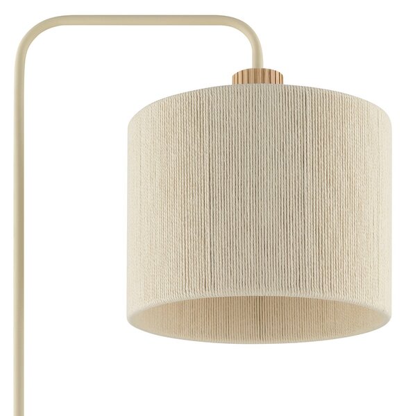 Brilliant Lampadar Arlo, bej, material textil/lemn, înălțime 160 cm, E27, Bej, Camera de zi / sufragerie, Țesătură / Textil, Modern