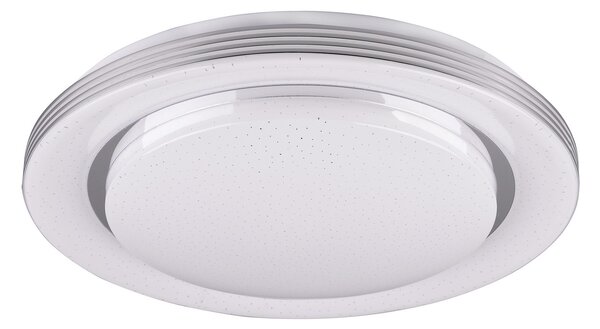 Reality Leuchten Plafonieră cu LED Atria, Ø 48 cm, alb, plastic, CCT, reglabil, Alb, Camera de zi / sufragerie, Plastic, Modern