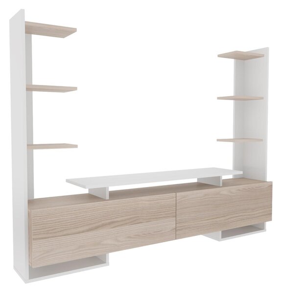 Mobilier living Avianne (alb + stejar). 1101399