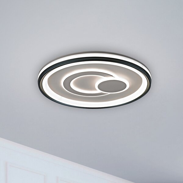 JUST LIGHT. GmbH DOAR LUMINĂ. Plafonieră cu LED Minelli, Ø 50 cm, reglabilă, reglabil, Alb, Camera de zi / sufragerie, Plastic, Modern