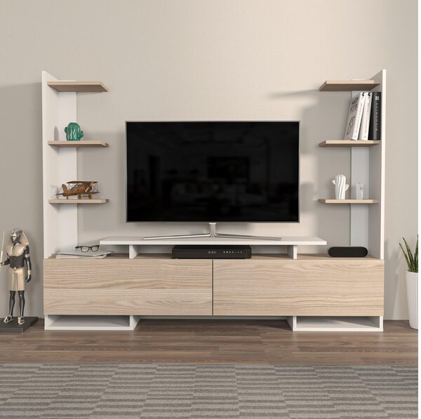Mobilier living Avianne (alb + stejar). 1101399