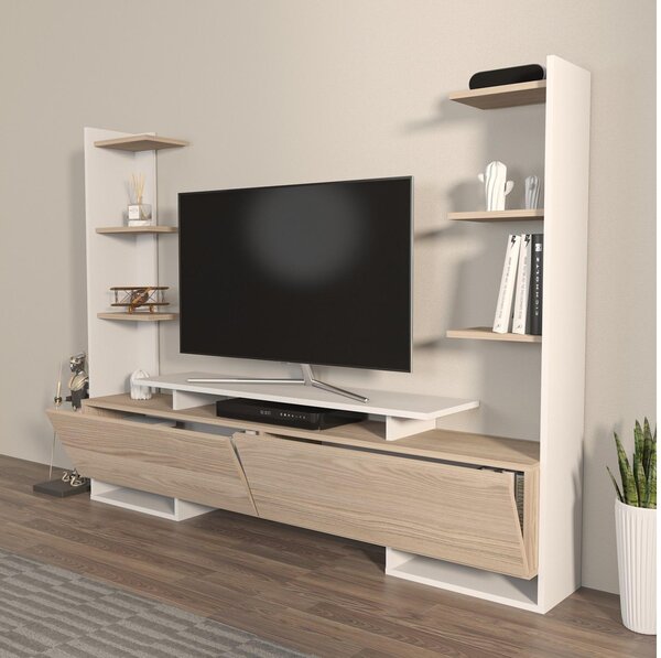 Mobilier living Avianne (alb + stejar). 1101399