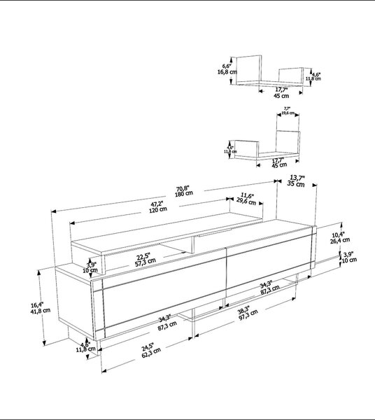 Mobilier living Tammeko (alb). 1107321