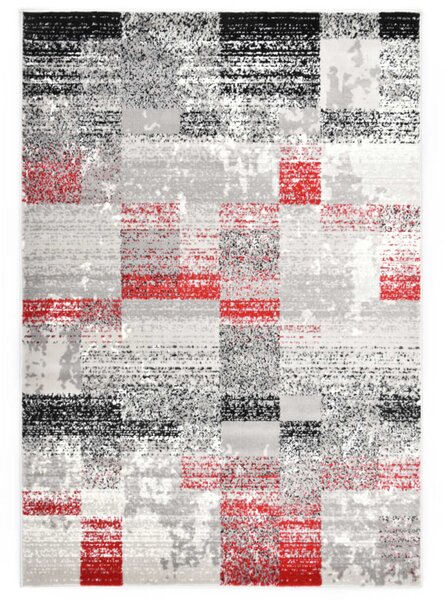 Covor, gri și roșu, 160 x 230 cm, PP