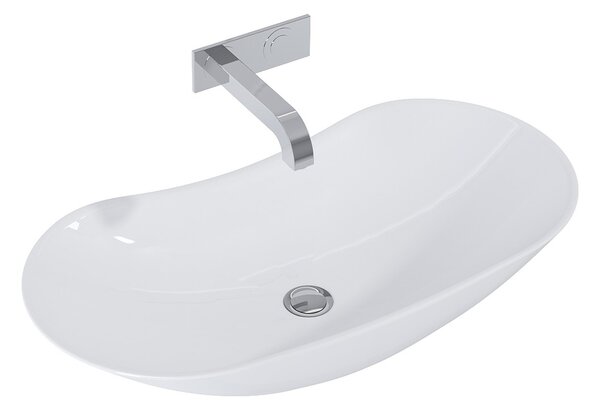 Elita Piato lavoar 73x38 cm ovale de blat alb luciu RE040730128060