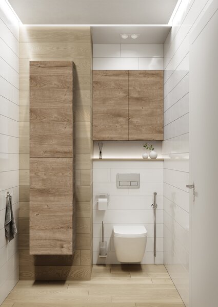 Elita For All dulap 50x12.6x80 cm laterala pe perete stejar RE140500067050