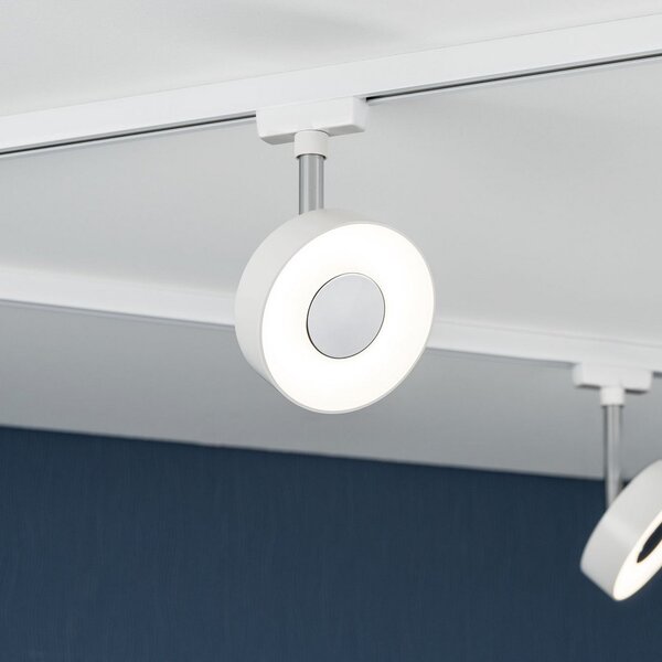 Paulmann URail Circle spot dim 3 trepte 3000K alb, reglabil, Alb, Camera de zi / sufragerie, Metal, Modern