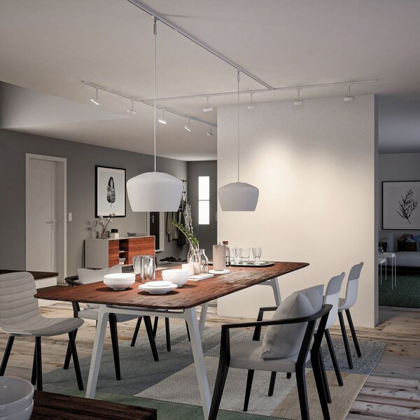 Paulmann URail Circle spot dim 3 trepte 3000K alb, reglabil, Alb, Camera de zi / sufragerie, Metal, Modern